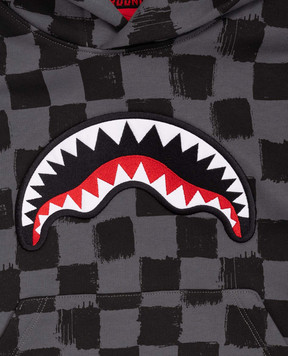 Sprayground Children's gray checked hoodie SPY1541G