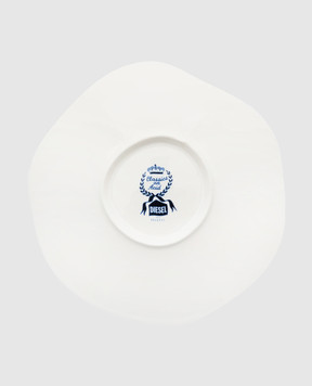SELETTI White Porcelain Soup Plate Classics on Acid Leone 11225