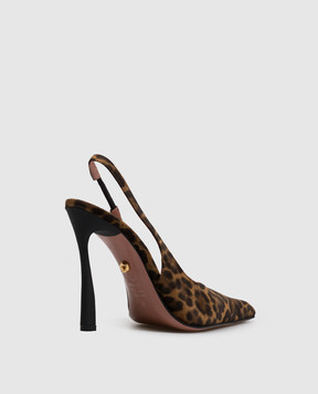 Babe Pay Pls Brown suede slingbacks in leopard print 0217156ZA