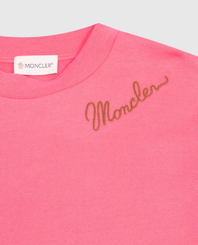Moncler ENFANT Children's pink insulated sweatshirt with logo embroidery L29548G00014899PS