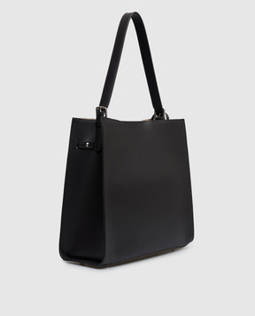 Gianni Notaro RUGA black leather bag with logo print 255RUGANIKEL