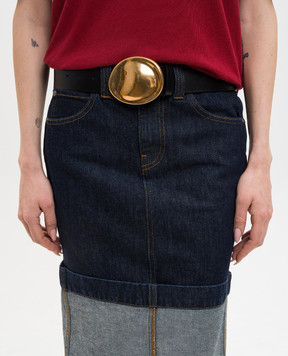 Khaite Keefe Black Leather Belt 10153763