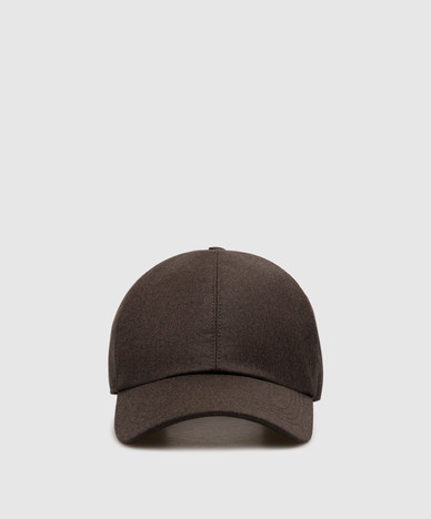 Brown ROBINSON wool and cashmere cap