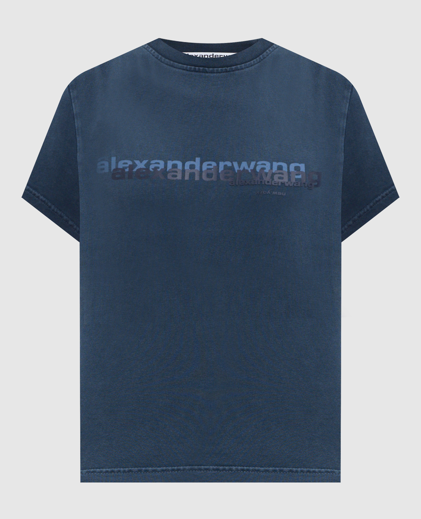 

Blue t-shirt with logo print Alexander Wang