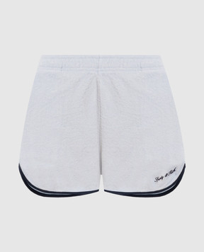 Sporty & Rich Blue Terry Shorts SH01375326BL143
