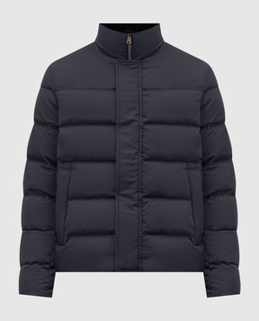 Herno Blue quilted down jacket with collar PI001019U12414Z