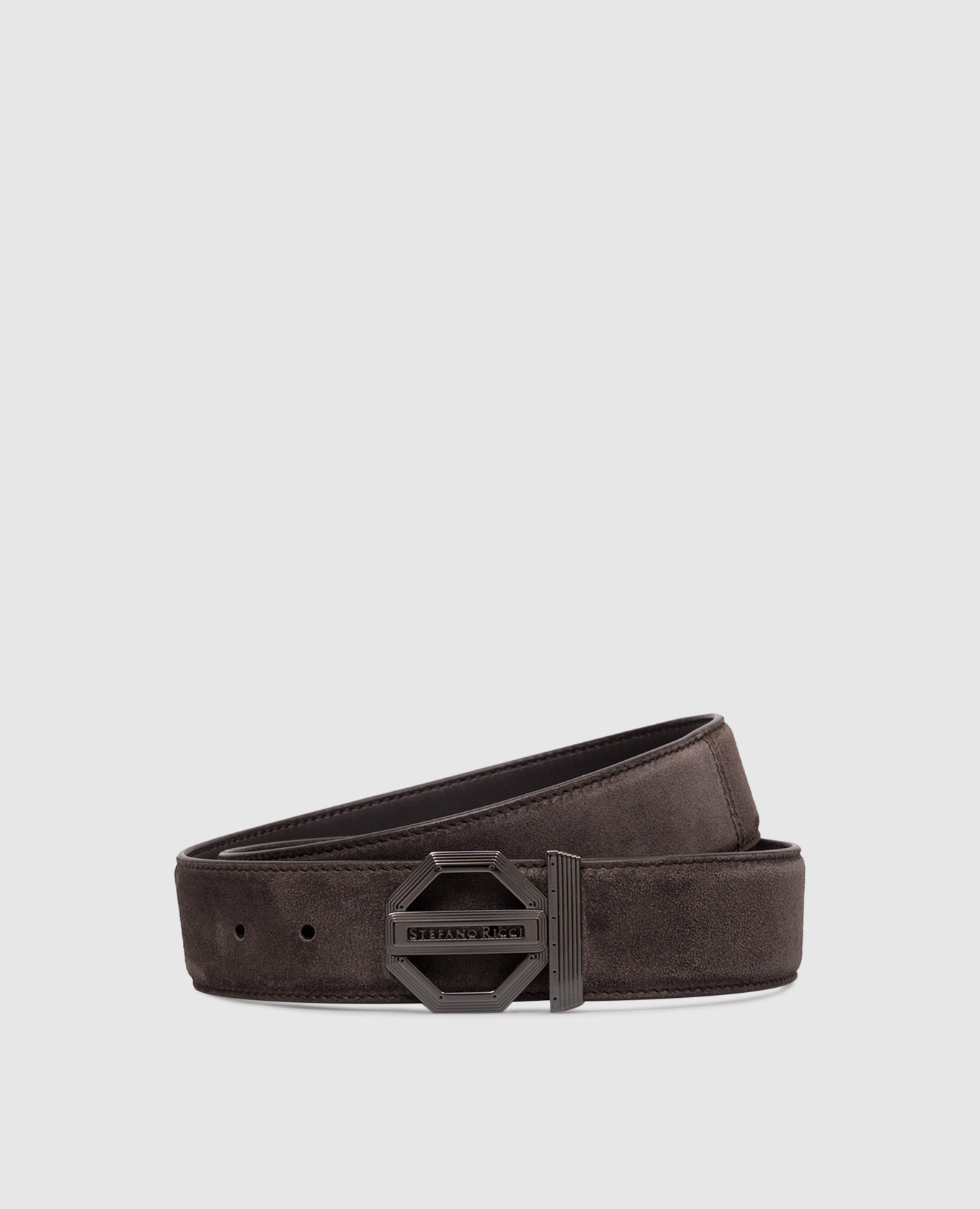 Brown suede belt