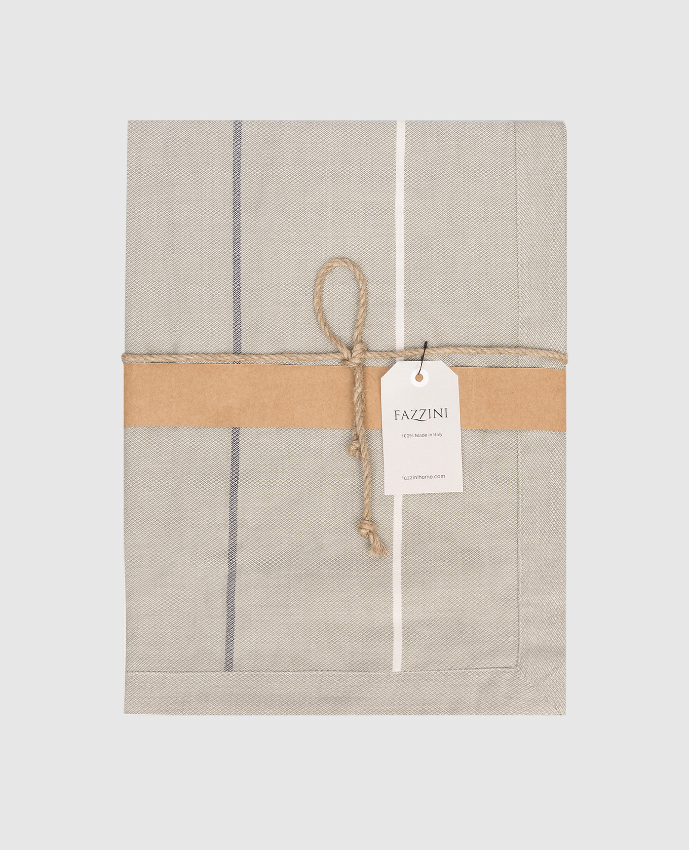 

OUTFIT gray striped cotton tablecloth Fazzini, Grey