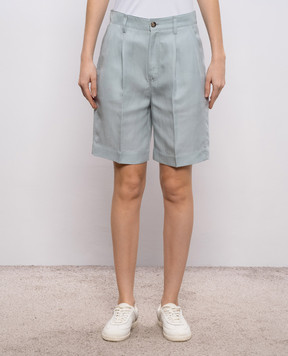 Woolrich Green Bermuda shorts with linen CFWWSH2005FRUT3043