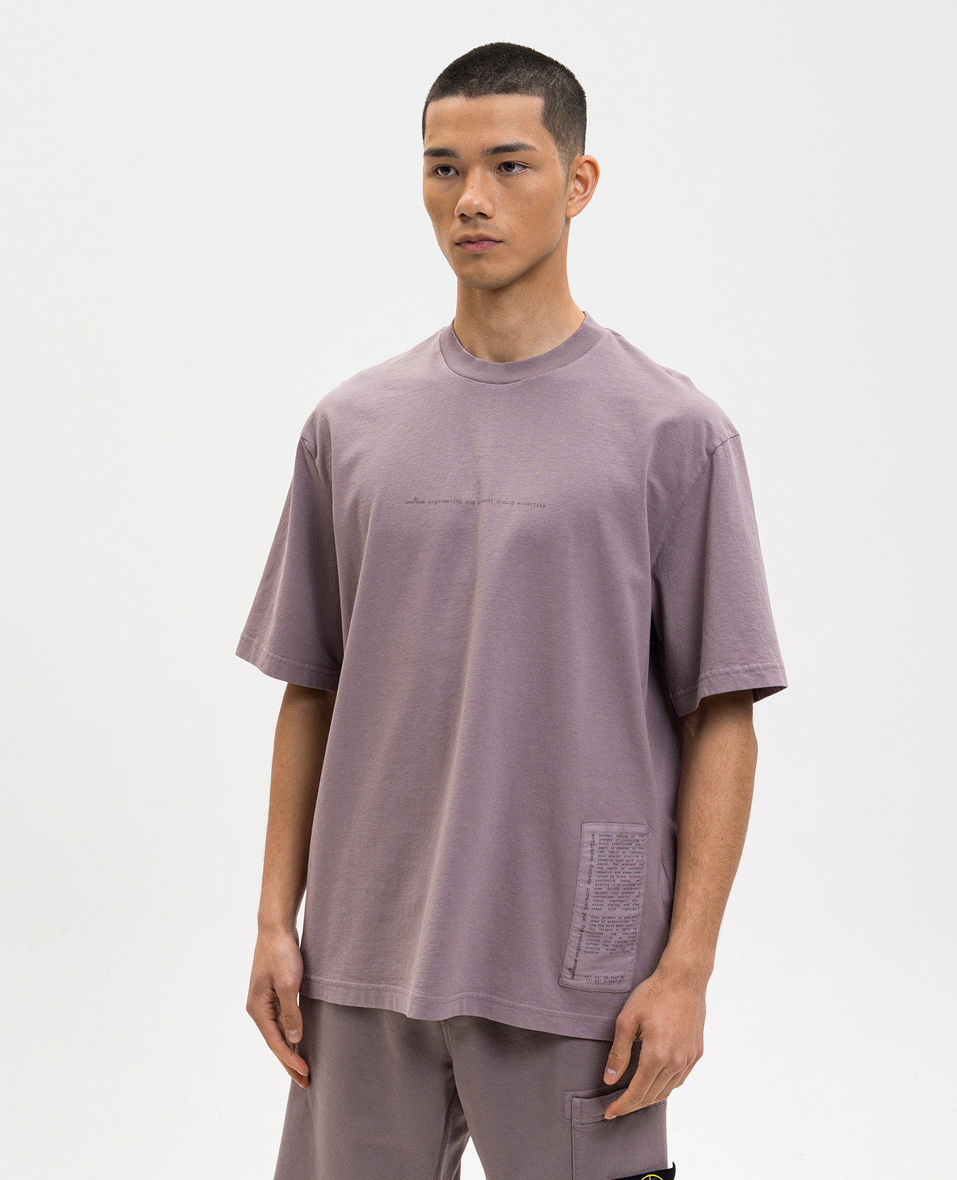 

Purple T-shirt with brand patch Stone Island, Violet