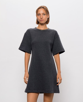 Brunello Cucinelli Gray mini dress with monil chain MD991AB4C1