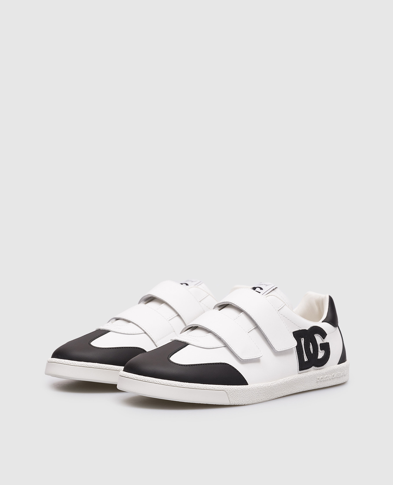 

Children's white leather sneakers with DG monogram Dolce&Gabbana