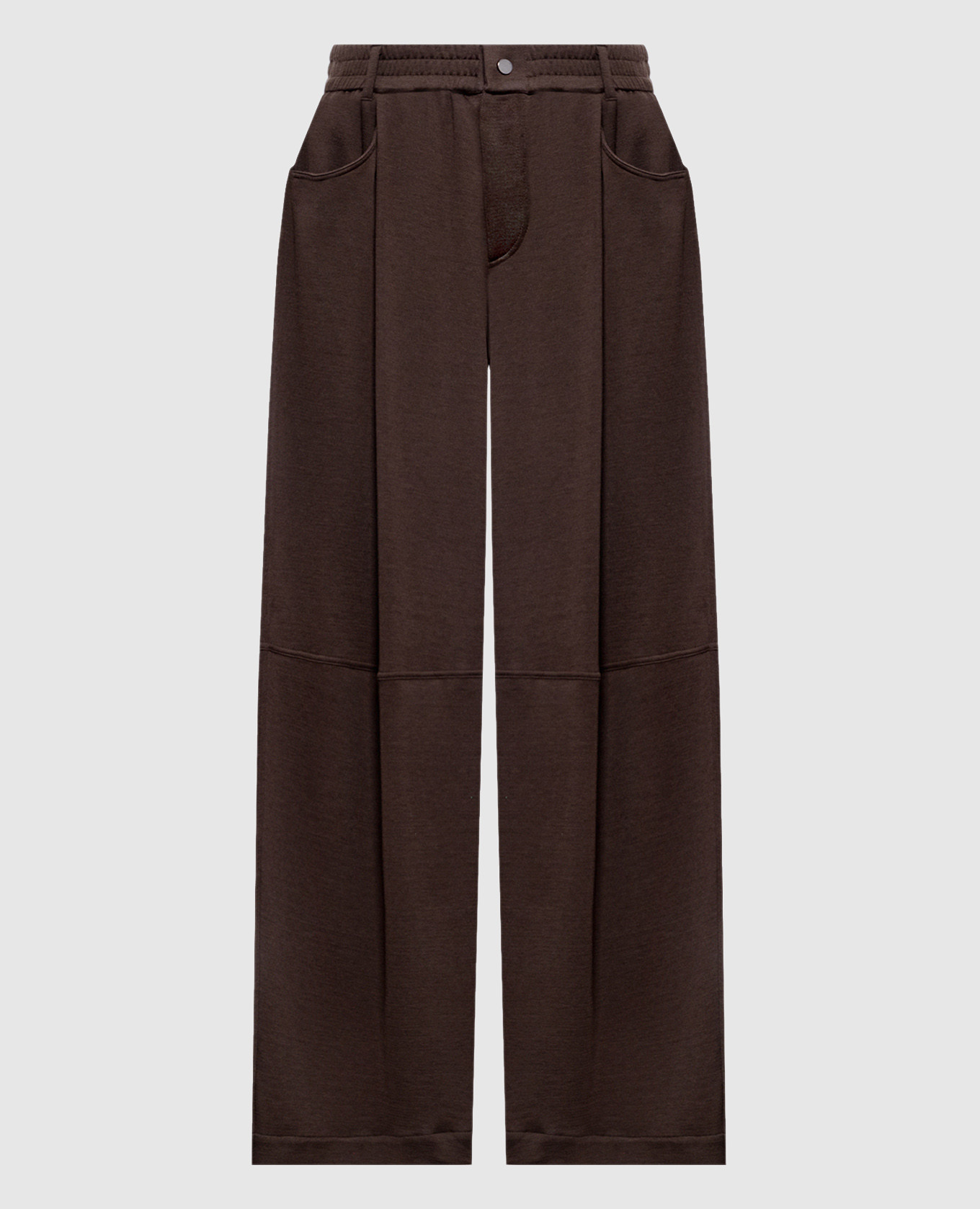 Brown silk pants