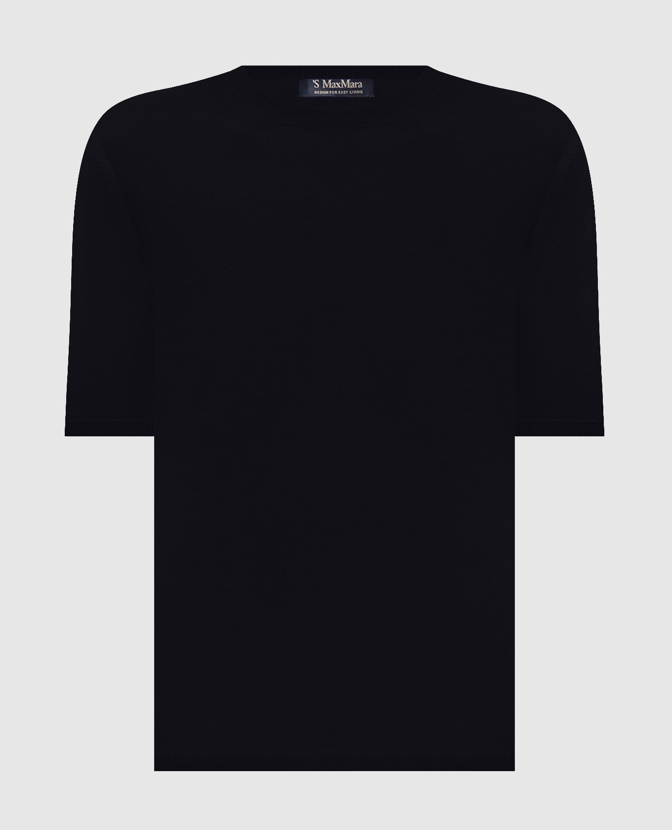 Blue silk and cashmere top
