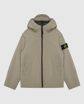 Stone Island Children's khaki jacket with patch L2S164100007S0A271012