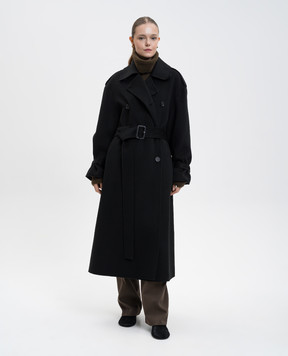 Toteme Black wool trench coat 254WRO0228FB0006