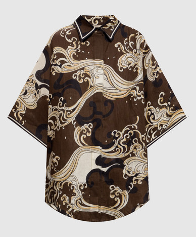 Otis brown linen shirt