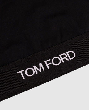 Tom Ford Black top with logo BRJ016JEX011
