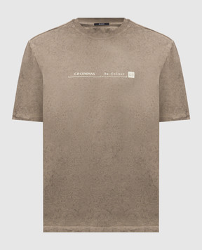 C.P. Company Khaki T-shirt with vintage effect MTS178A110774S