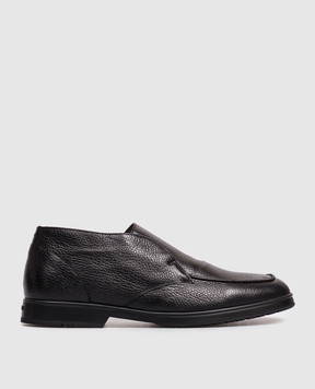 Doucal's Black leather deserts with fur DU3468JEREUN054