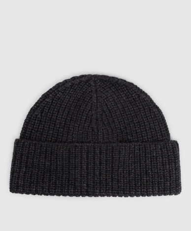 Gorro de cachemir gris oscuro