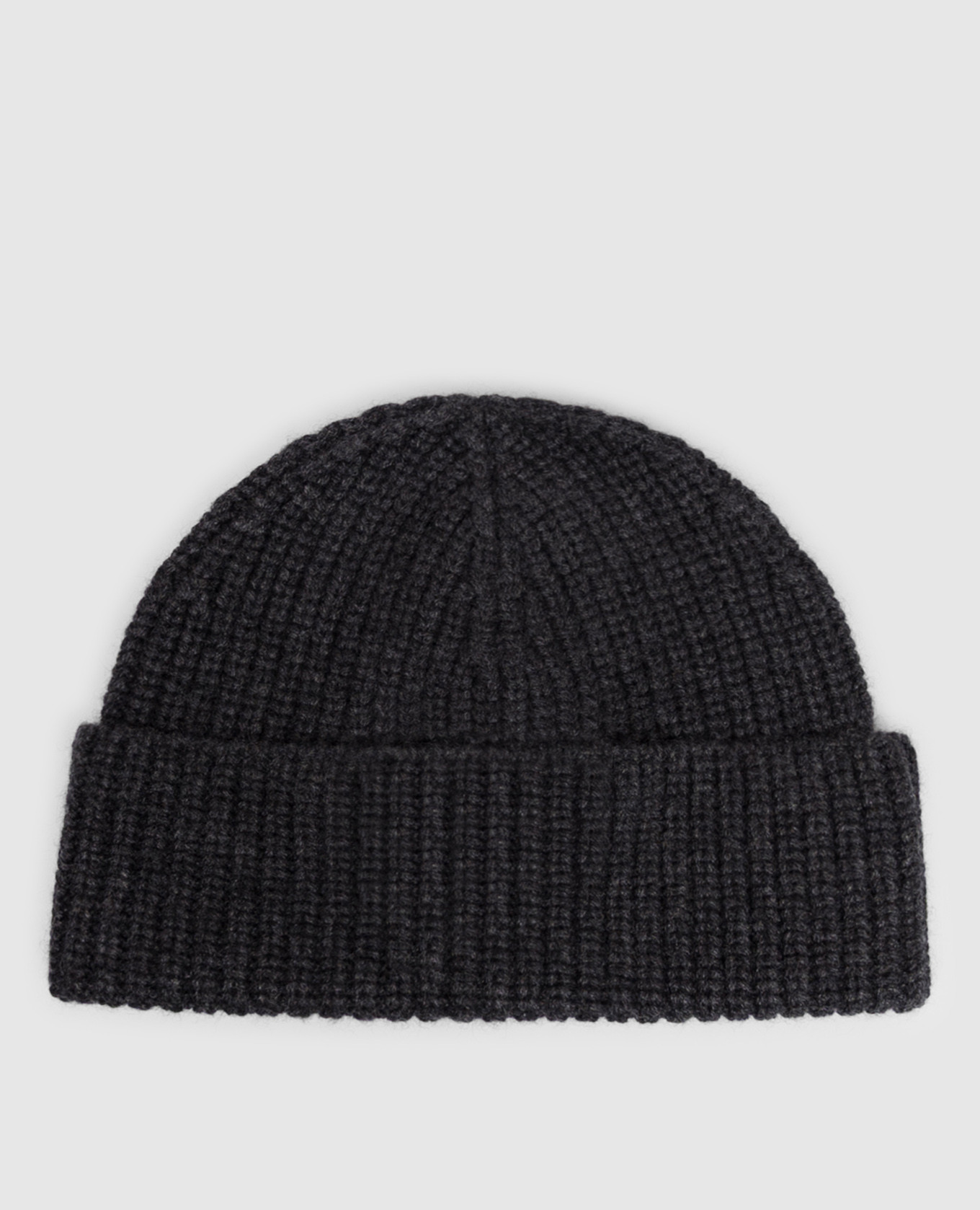 Dark gray cashmere hat