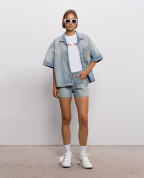 Off-White White T-shirt with logo print 2FA00641T