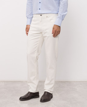 Peserico Ivory jeans with patch R54717TSQ03644