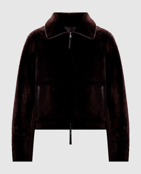 JOSEPH Burgundy double-sided sheepskin coat Kyro JF010213