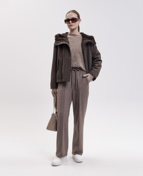 Max Mara Weekend Brown TENDA pants with wool WKDTENDA