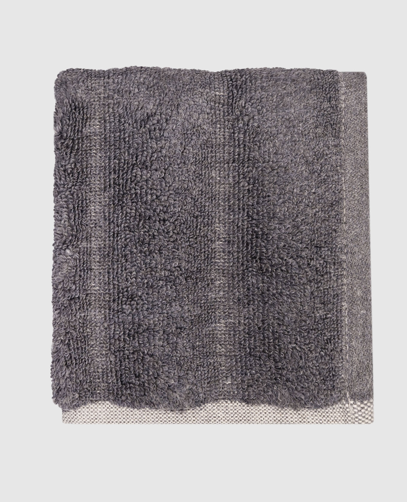 

Grey terry face towel ASH RIBBED Hamam