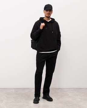 C.P. Company Black pants with patch MPA135A005694G