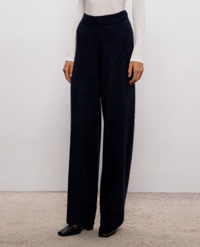 Fabiana Filippi Blue pants with wool PAD216F336M258