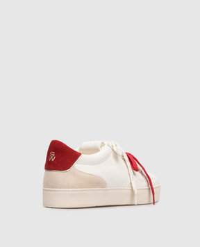 Stuart Weitzman COLTON white leather sneakers with logo SN031