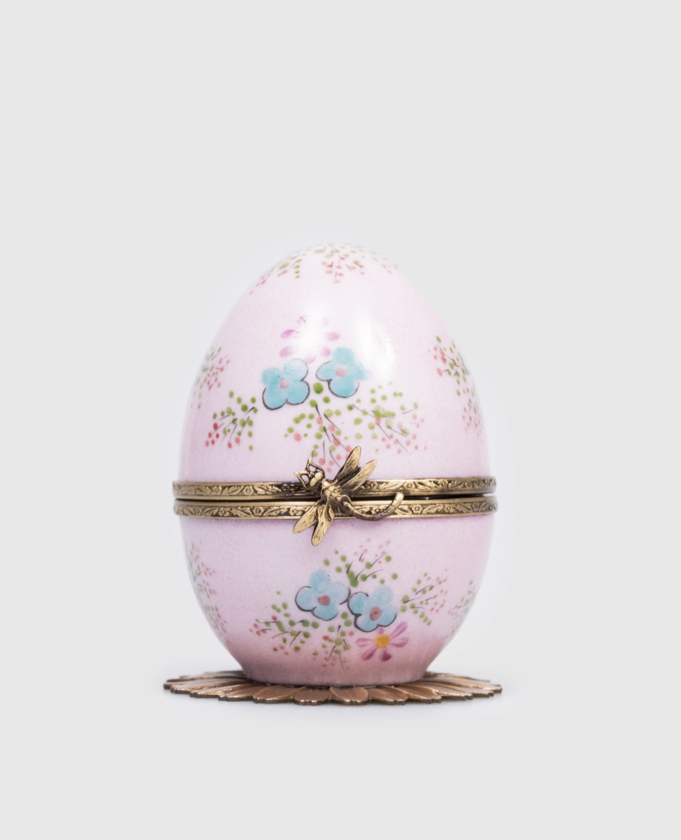 

Pink musical porcelain egg Flowers Fanex France