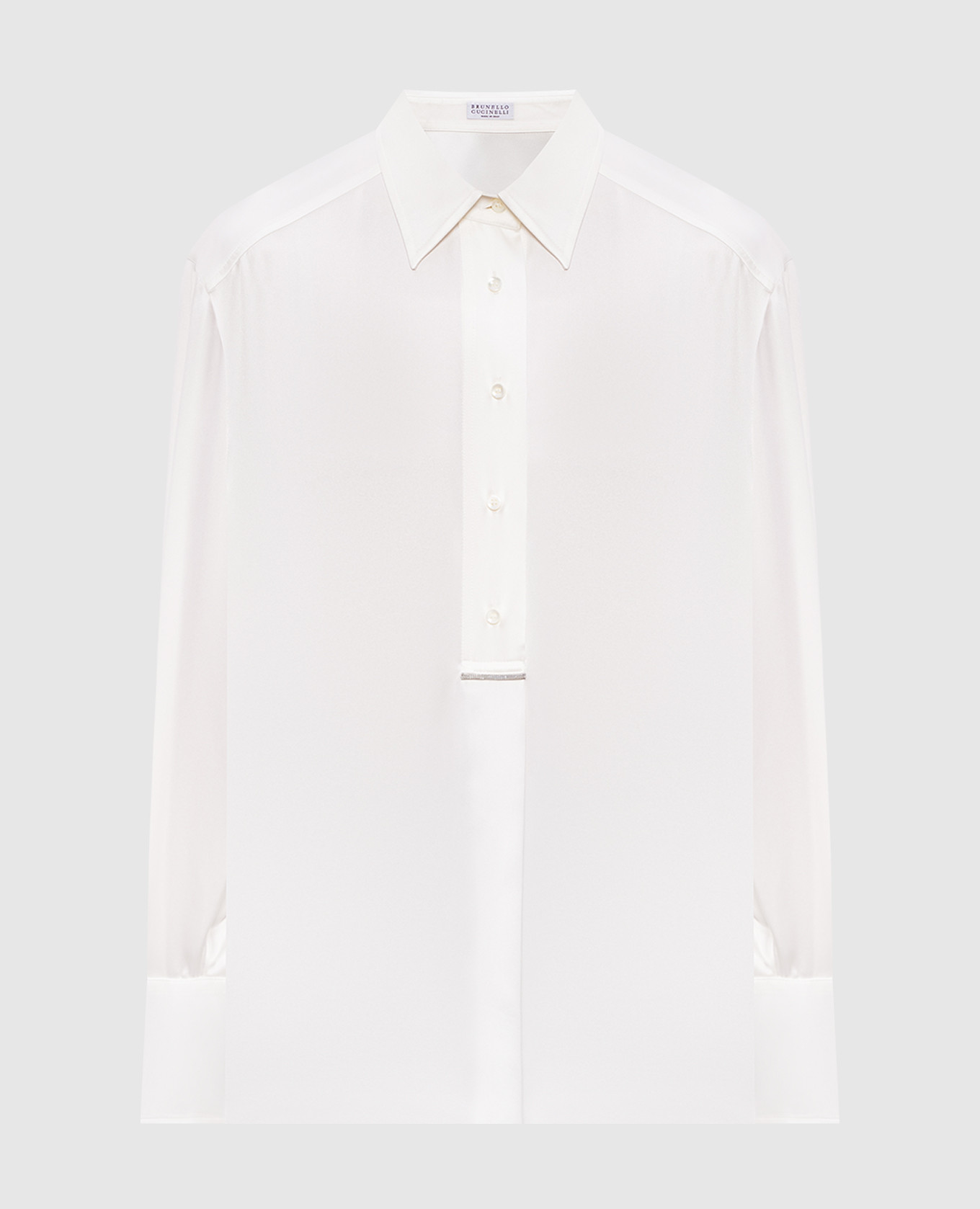 Ivory silk blouse Brunello Cucinelli