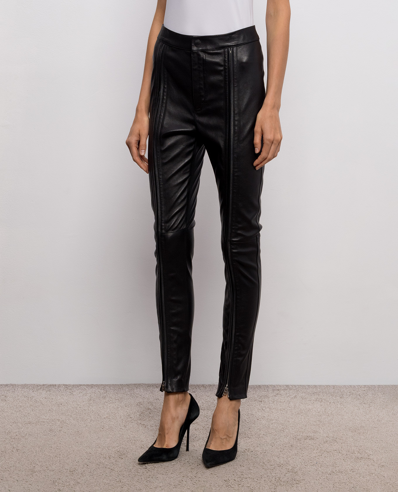 Black leather pants with zippers Tom Ford 3