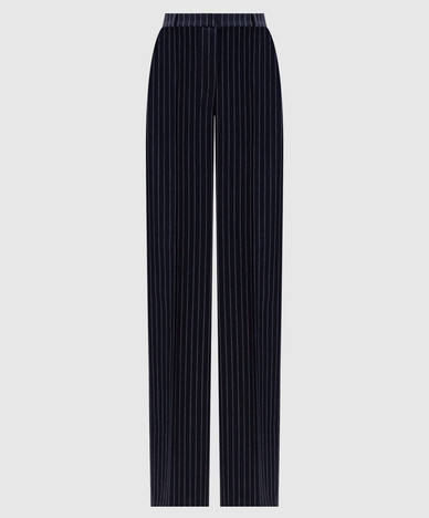 Blau gestreifte Wollhose