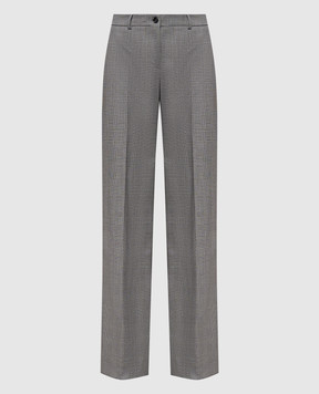 Dolce&Gabbana Gray checked wool pants FTC31TFQZAX