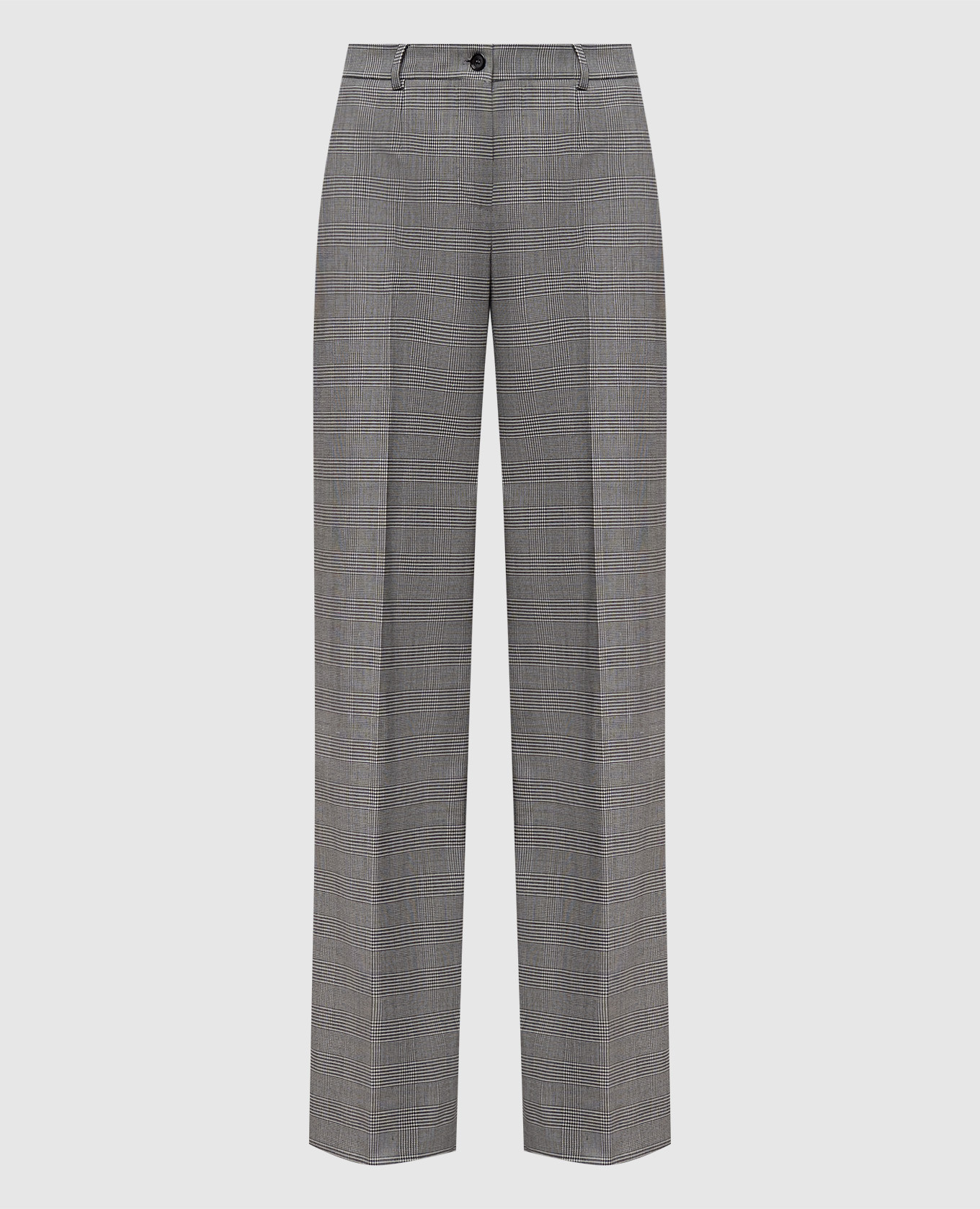 Gray checked wool pants Dolce&Gabbana