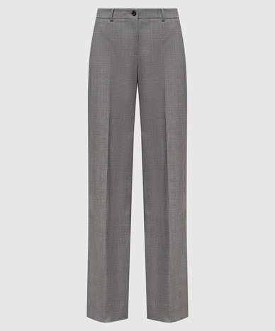 Graue karierte Wollhose