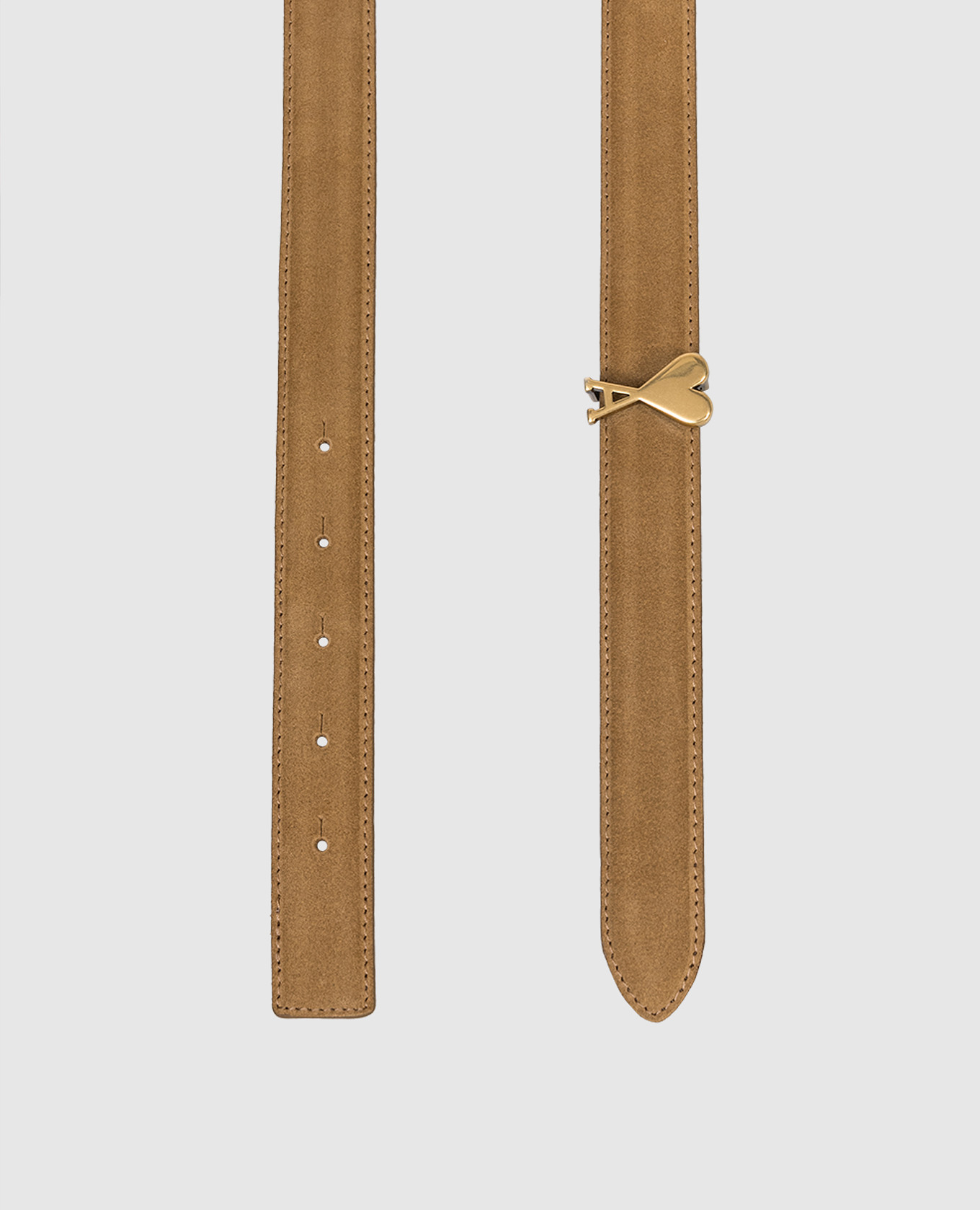 

Brown suede belt with emblem Ami Paris
