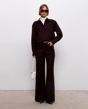 Victoria Beckham Burgundy wool shirt 1326WSH007515A