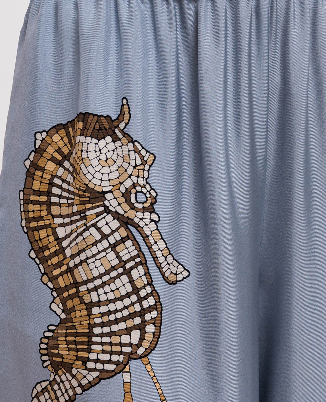 Oceania Placée blue silk palazzo La DoubleJ 5