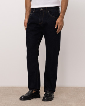 Dolce&Gabbana Blue jeans with embroidered monogram logo GP14JZG8NM1