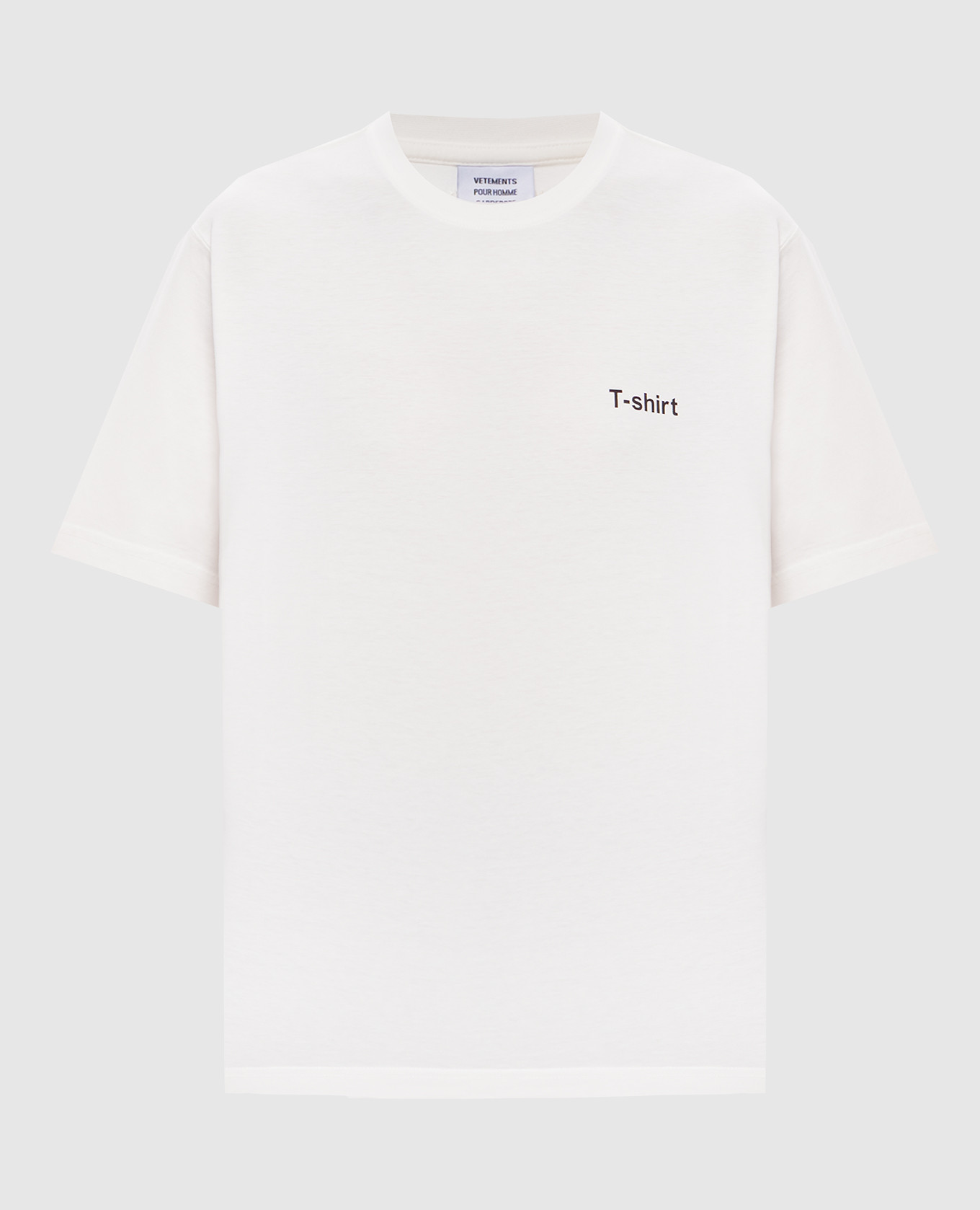 Ivory T-shirt with contrast print Vetements