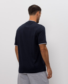 Brunello Cucinelli Blue silk t-shirt MH8367427