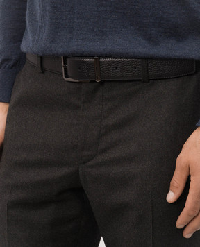 Stefano Ricci Black leather belt N382VDA588U