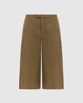 ARMA Jina khaki suede bermuda shorts 005L26102802