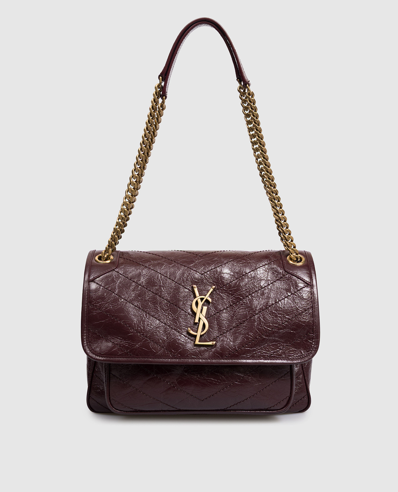 

Burgundy glossy leather bag NIKI Saint Laurent